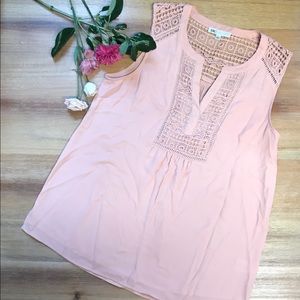 Light pink blouse Sz Sm runs big def a loose fit